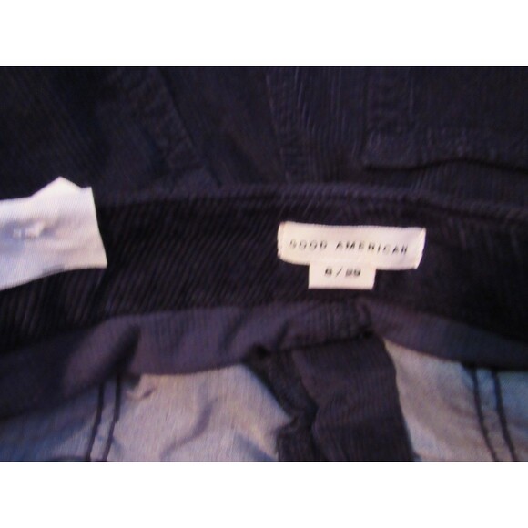 Good American Ink Blue Corduroy Good Classic Jeans Size 8/29 NWT - Picture 8 of 9